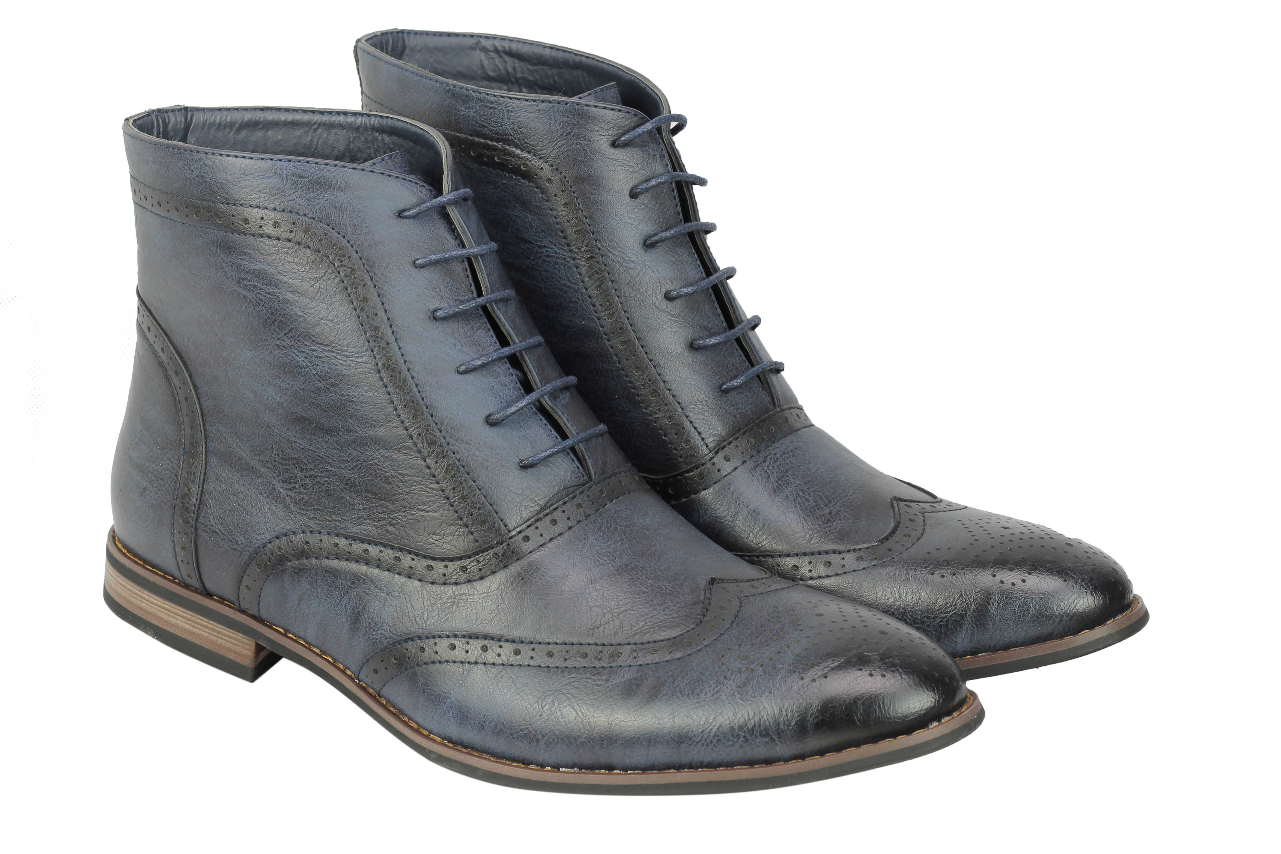 men faux leather boots